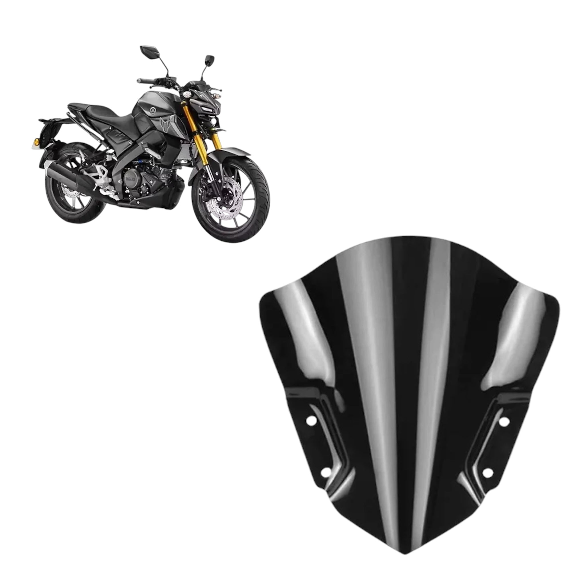 YAMAHA MT15 BUBBLE VISOR