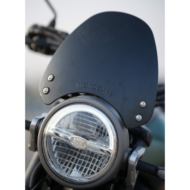 MOTOCARE SMALL VISOR BLACK WITH CLAMP FOR YAMAHA XSR 155